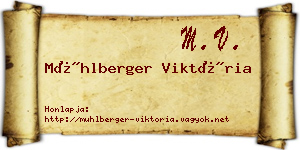 Mühlberger Viktória névjegykártya